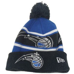 Orlando Magic Youth Beanie Hat With Pom Blue Black #D-47